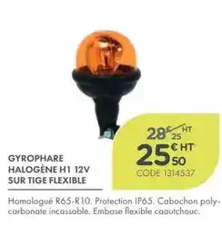 Point Vert Gyrophare halogene h12v sur tige flexible offre