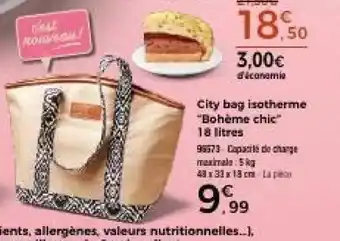 Thiriet City bag isotherme bohème chic offre