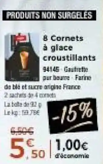 8 cornes a glace croustillants