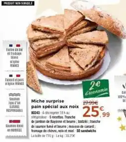 Thiriet Miche surprise pain spécial aux noix offre