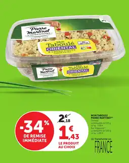 Maximarché MON TABOULE PIERRE MARTINET offre