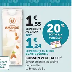 Maximarché BOISSON VEGETALE U offre