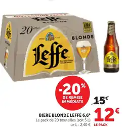 Maximarché BIERE BLONDE LEFFE 6,6° offre