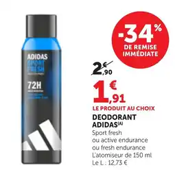 Maximarché DEODORANT ADIDAS offre