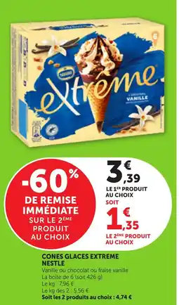 Maximarché CONES GLACES EXTREME NESTLE offre