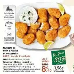 Thiriet Nuggets de colin d'alaska et mozzarella offre