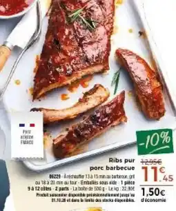 Thiriet Ribs pur porc barbecue offre