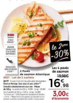Thiriet 2 pavés de saumon atlantique offre