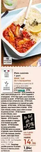 Thiriet Plats cuisinés 1 part offre