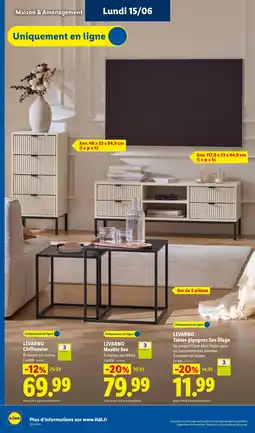 Lidl Livarno chiffonnier offre