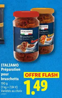 Lidl Italiano préparation pour bruschetta classique offre
