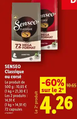 Lidl Senseo cl ou corsé offre
