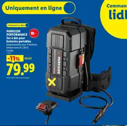Lidl Parkside sac à dos pour batteries portables offre