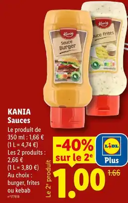 Lidl Kania sauce offre