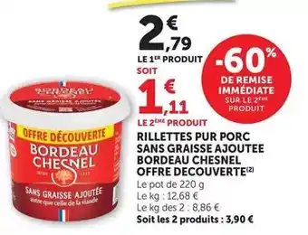 Bordeau chesnel - rillettes pur porc sans graisse ajoutee