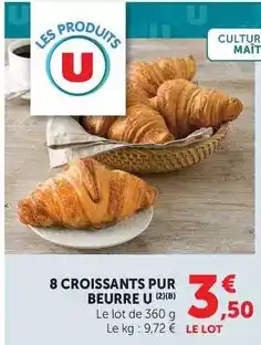 Hyper U U - croissants pur beurre offre