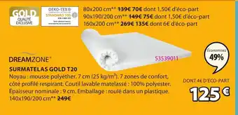 JYSK Surmatelas Gold T20 offre