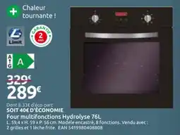 Mr Bricolage Four multifonctions Hydrolyse offre