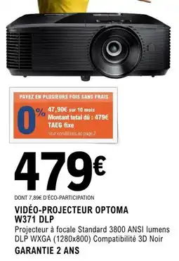 E.Leclerc Espace Culturel Vidéo-projecteur optoma offre