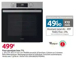 Mr Bricolage Four pyrolyse inox offre