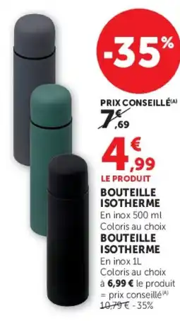 Super U Bouteille isotherme offre