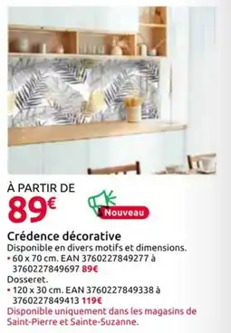Mr Bricolage Crédence décorative offre