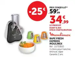Super U Moulinex rape fresh express offre