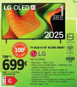 E.Leclerc Lg Tv oled ai 48" 4k uhd smart offre