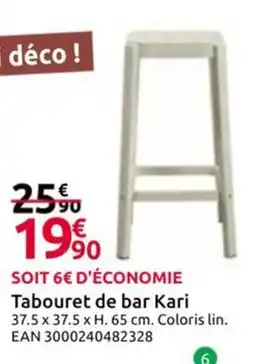 Mr Bricolage Tabouret de bar Kari offre