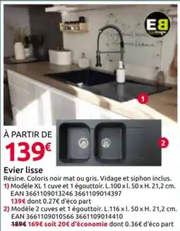 Mr Bricolage Evier lisse offre