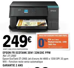 E.Leclerc Espace Culturel Epson Fr ecotank 3en1 33n/20c ppm offre