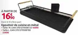 Mr Bricolage Egouttoir de cuisine en métal offre