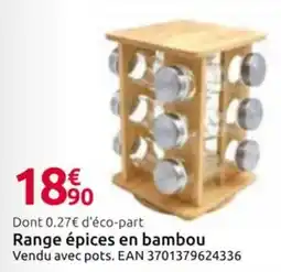 Mr Bricolage Range épices en bambou offre