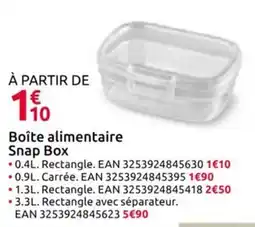 Mr Bricolage Boîte alimentaire Snap Box offre