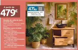 Mr Bricolage Meuble de salle de bain en teck Cozy offre