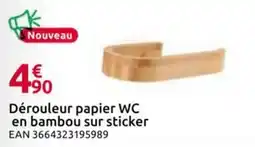 Mr Bricolage Dérouleur papier WC en bambou sur sticker offre