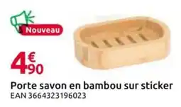 Mr Bricolage Porte savon en bambou sur sticker offre