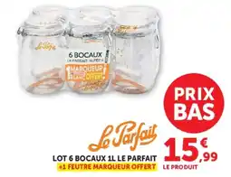 Super U Le Parfait Lot 6 bocaux offre