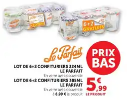 Super U Le Parfait Llot de 6+2 confituriers offre