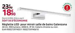 Mr Bricolage Réglette LED pour miroir salle de bains Galenzana offre