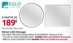 Mr Bricolage Miroir LED Chicago offre