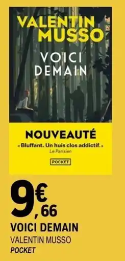 E.Leclerc Espace Culturel Voici demain valentin musso offre