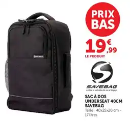 Super U Savebag Sac à dos underseat offre