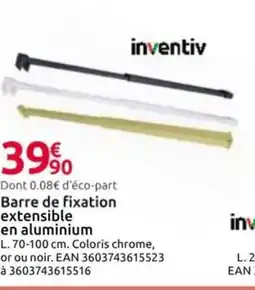 Mr Bricolage Inventiv Barre de fixation extensible en aluminium offre