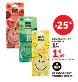 Super U Smiley Desodorisant voiture offre
