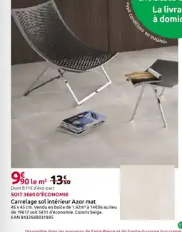 Mr Bricolage Carrelage sol intérieur Azor mat offre
