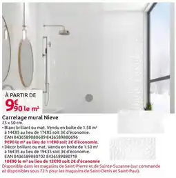 Mr Bricolage Carrelage mural Nieve offre