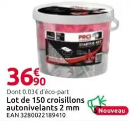 Mr Bricolage Lot de 150 croisillons autonivelants 2 mm offre
