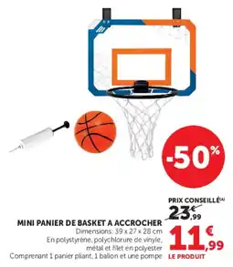 Super U Mini panier de basket a accrocher offre