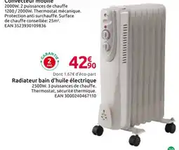 Mr Bricolage Radiateur bain d'huile électrique offre
